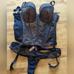 NWT Adore Me Sexy Corset and matching thong